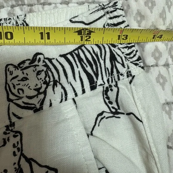 Cynthia Rowley Linen Big Cats Print Pants Size Medium - Picture 4 of 5